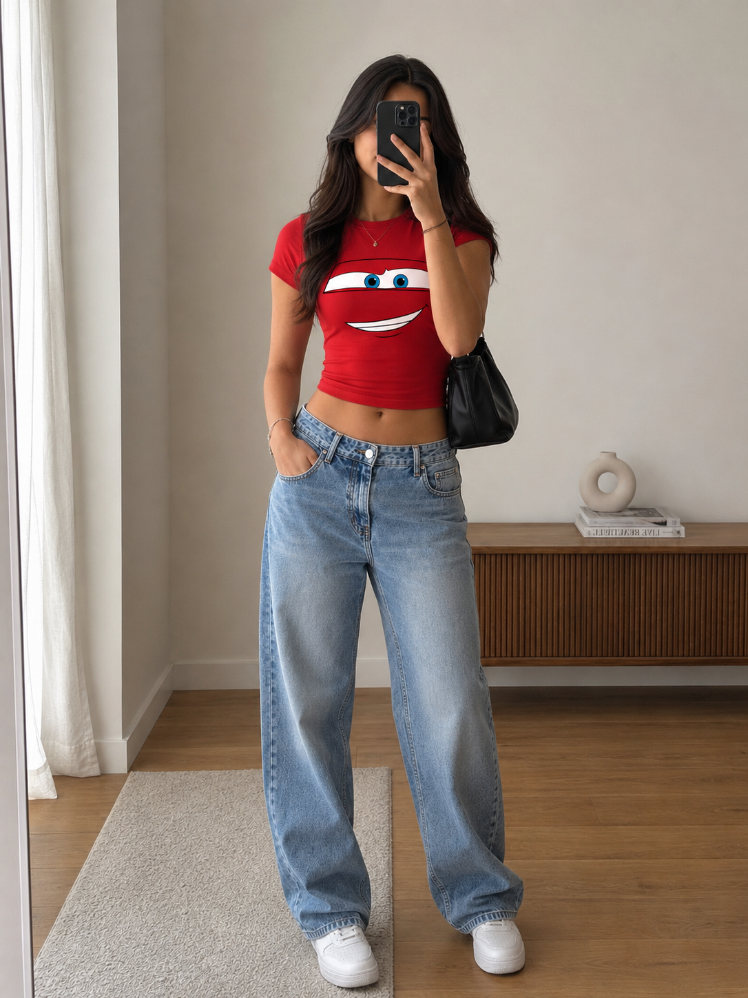 FAB4 “Lightning Smile” Premium Women’s Crop Top