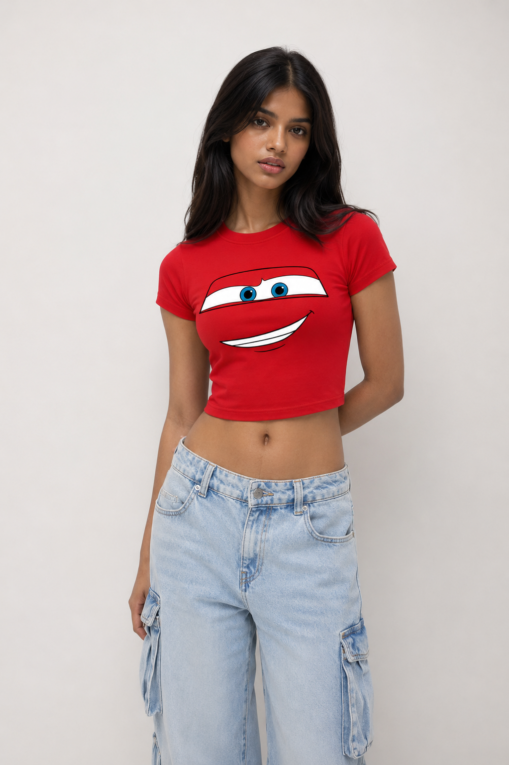 FAB4 “Lightning Smile” Premium Women’s Crop Top